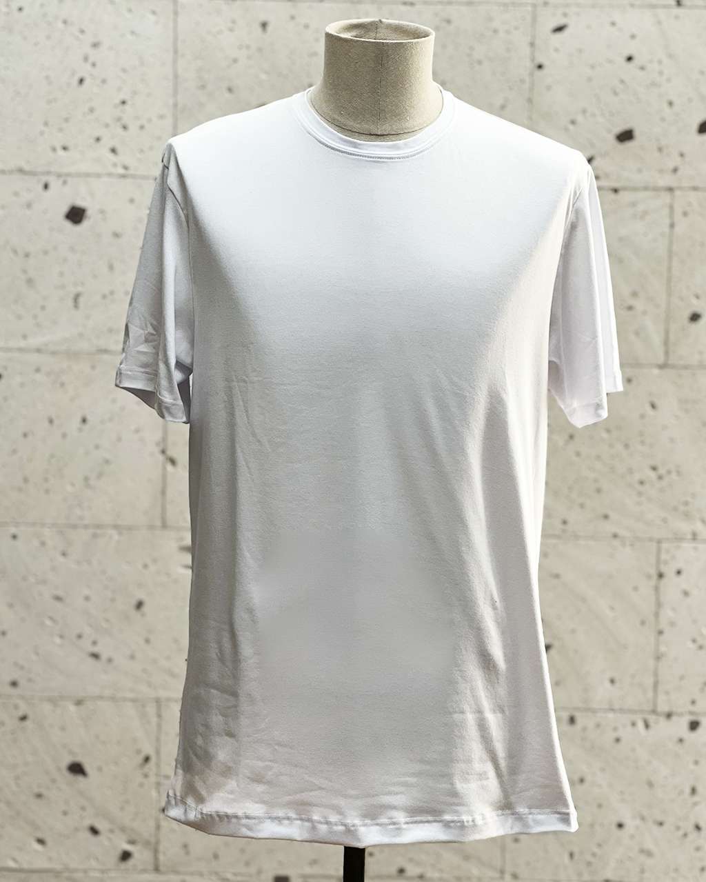 Polera Hombre cuello redondo blanco