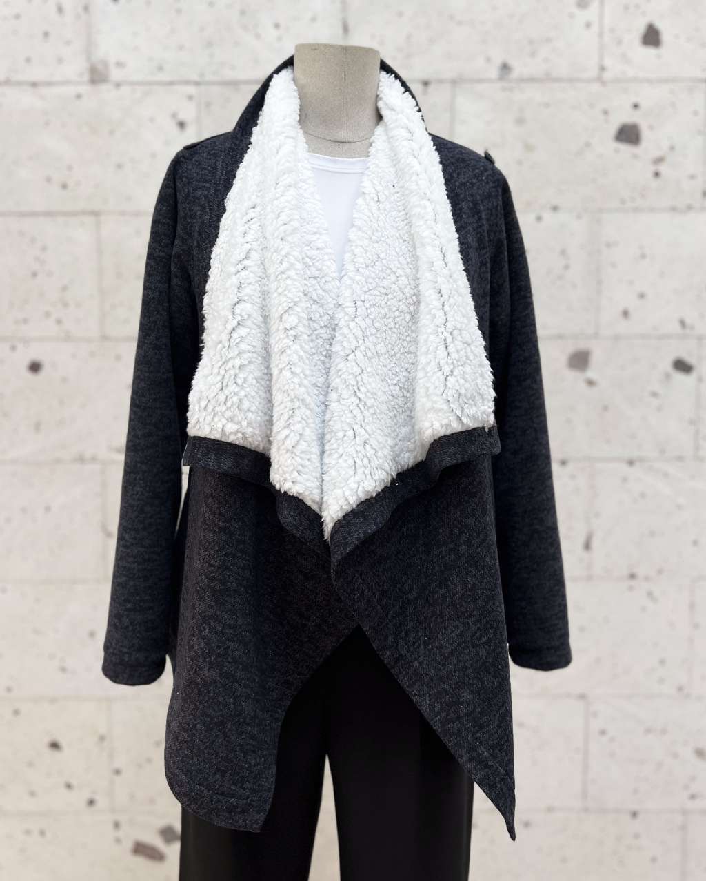 Cardigan Sherpa Azul