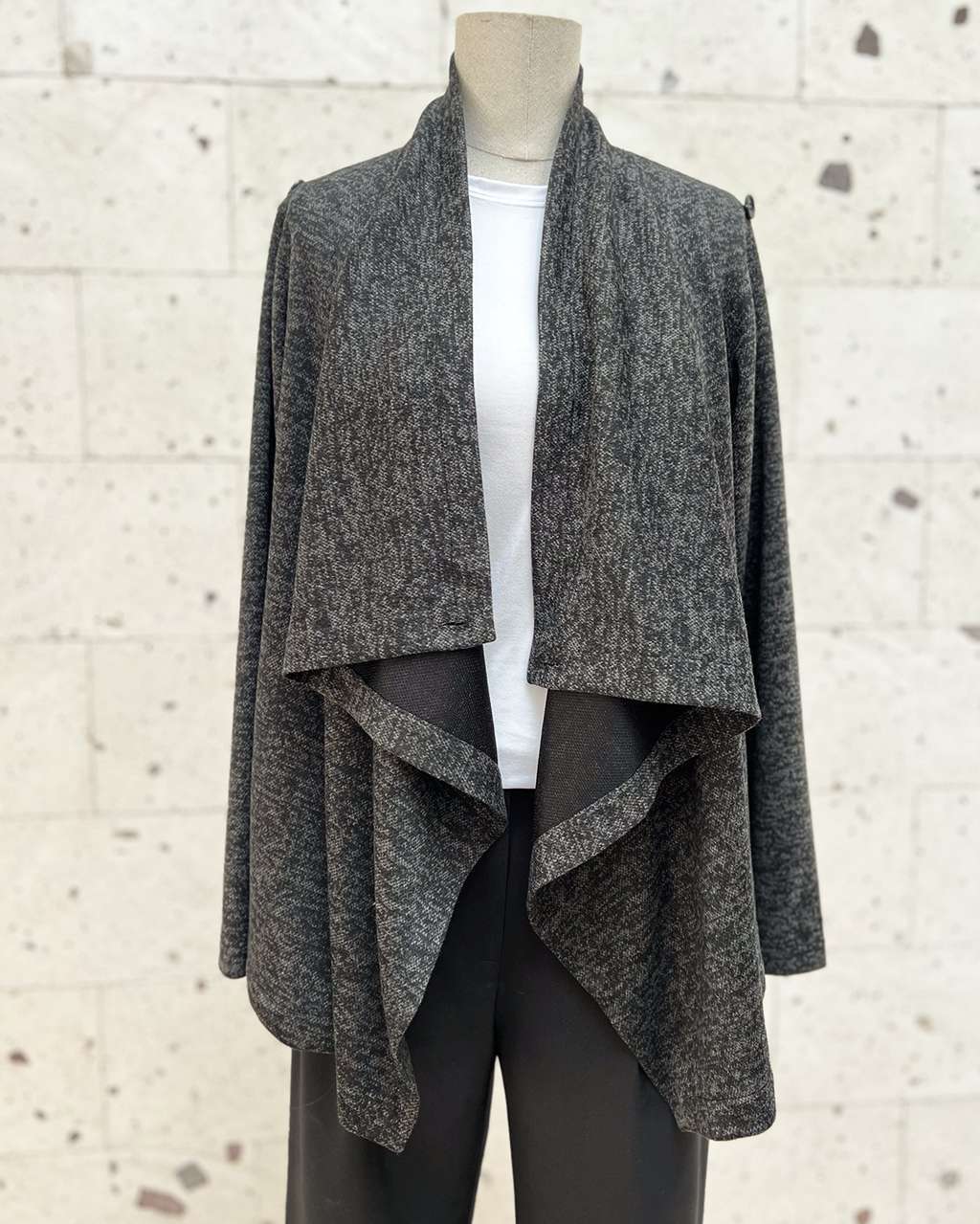 Cardigan cruzado marengo