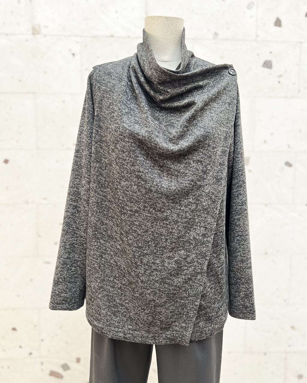 Cardigan cruzado marengo