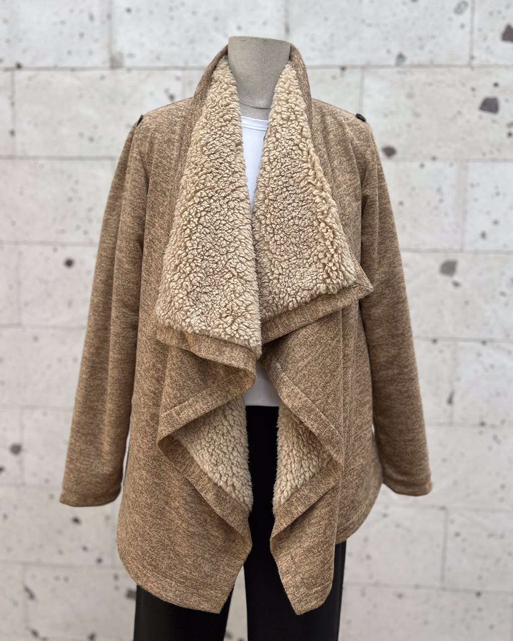 Cardigan Sherpa Camel